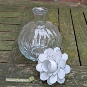 Flesje met Bloem Kaarsenhouder - Afbeelding 2