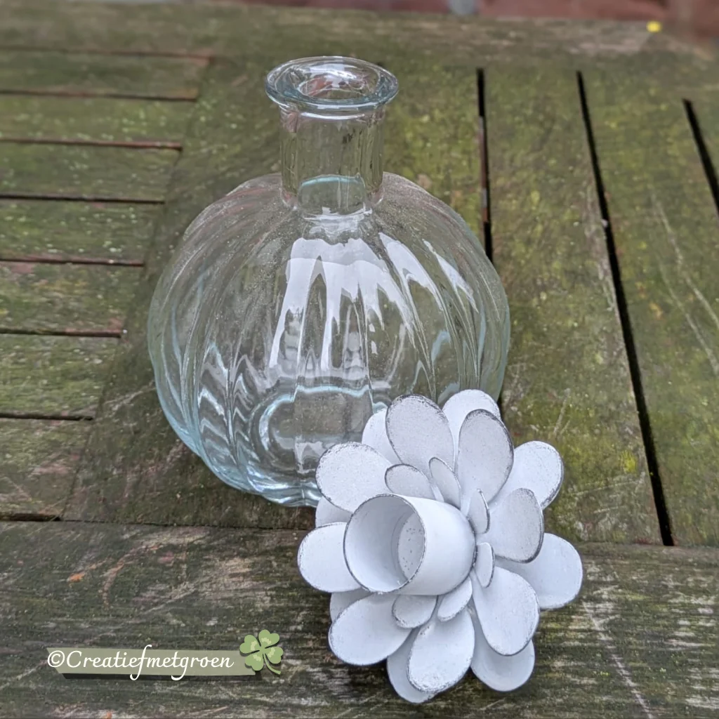 Flesje met Bloem Kaarsenhouder