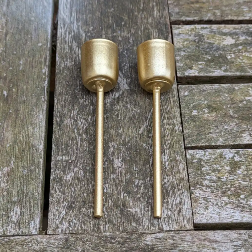 Metalen Kaarsenprikkers Goud – Set van 2