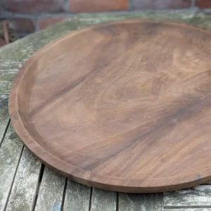 Grote ronde houten schaal - 58 cm - Afbeelding 2