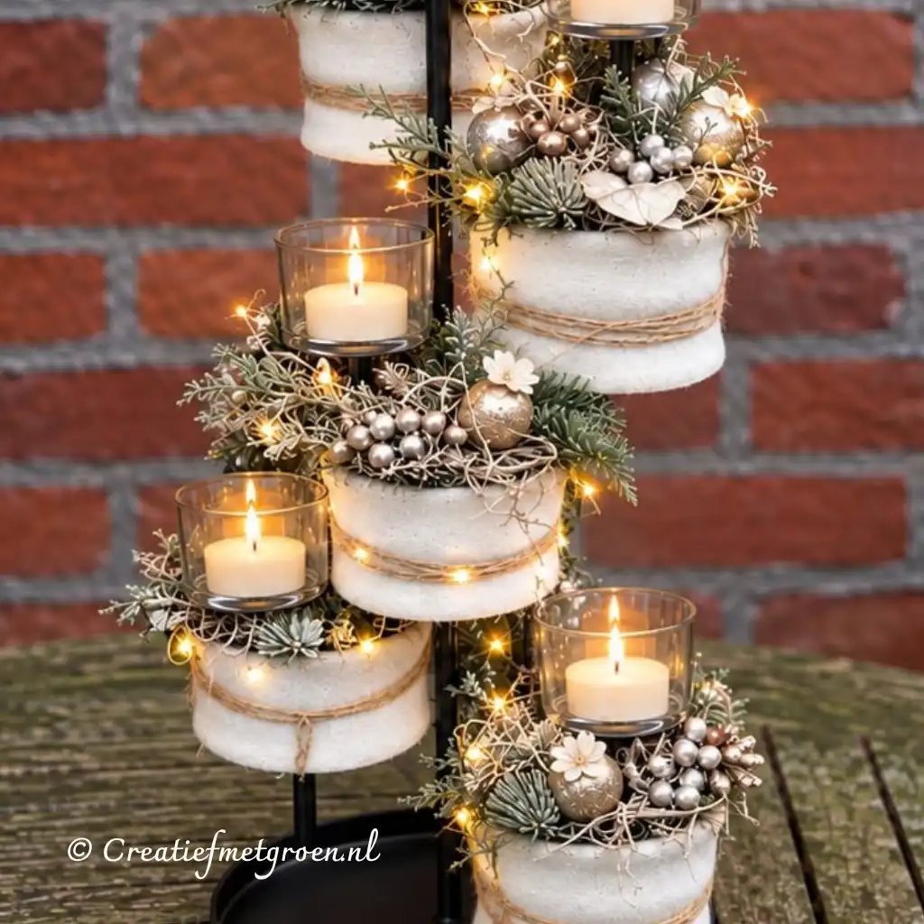 Sfeervolle Lichtjestoren Wit/Zilver