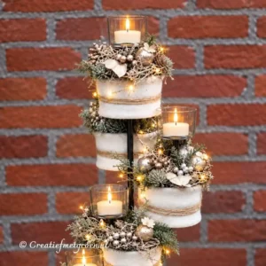 Sfeervolle Lichtjestoren Wit/Zilver - Afbeelding 2