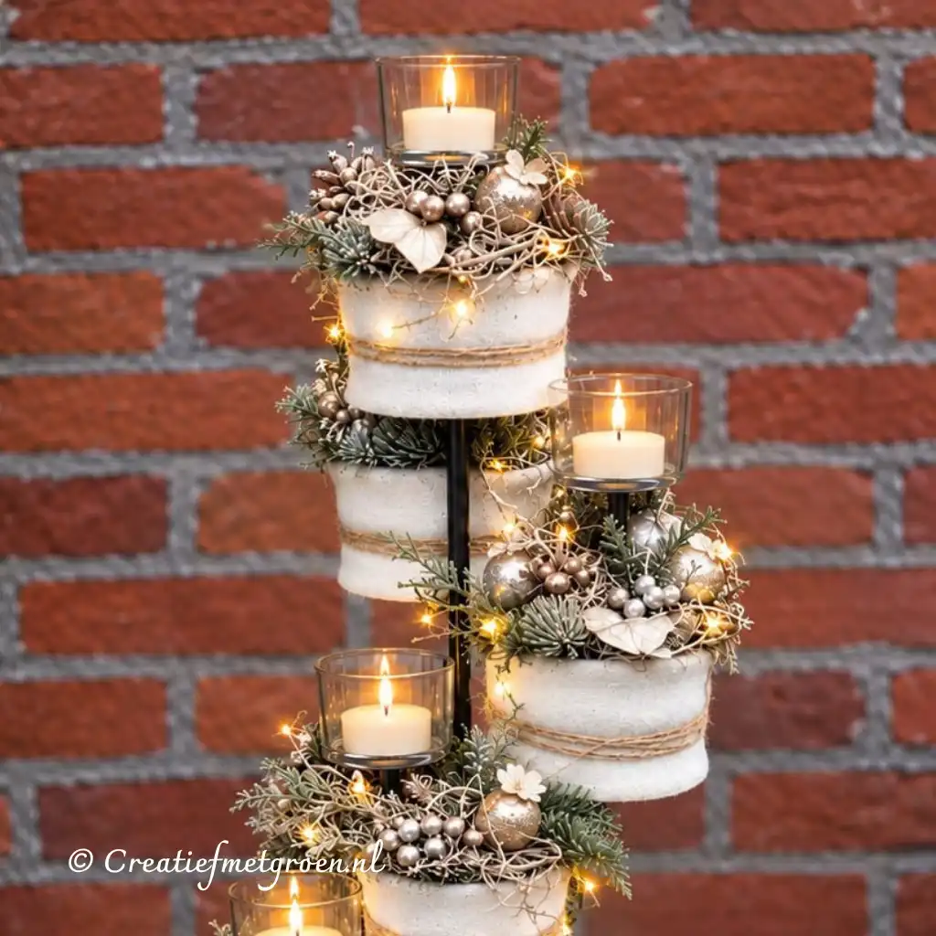 Sfeervolle Lichtjestoren Wit/Zilver
